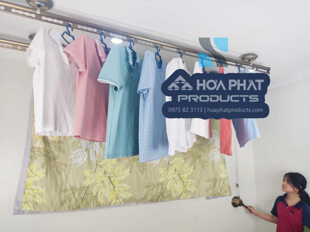 Chi tiết cách quay giàn phơi gắn trần