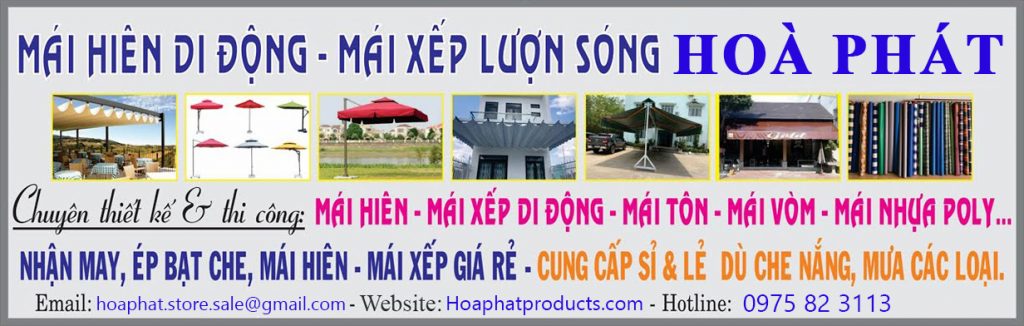 Khuyến mại bạt che nắng mưa Hoà Phát